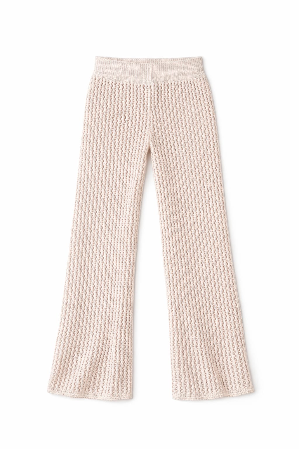 Beige Summer Moment Crochet Pants