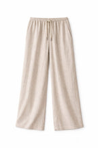 Beige Flowy Rope Pants