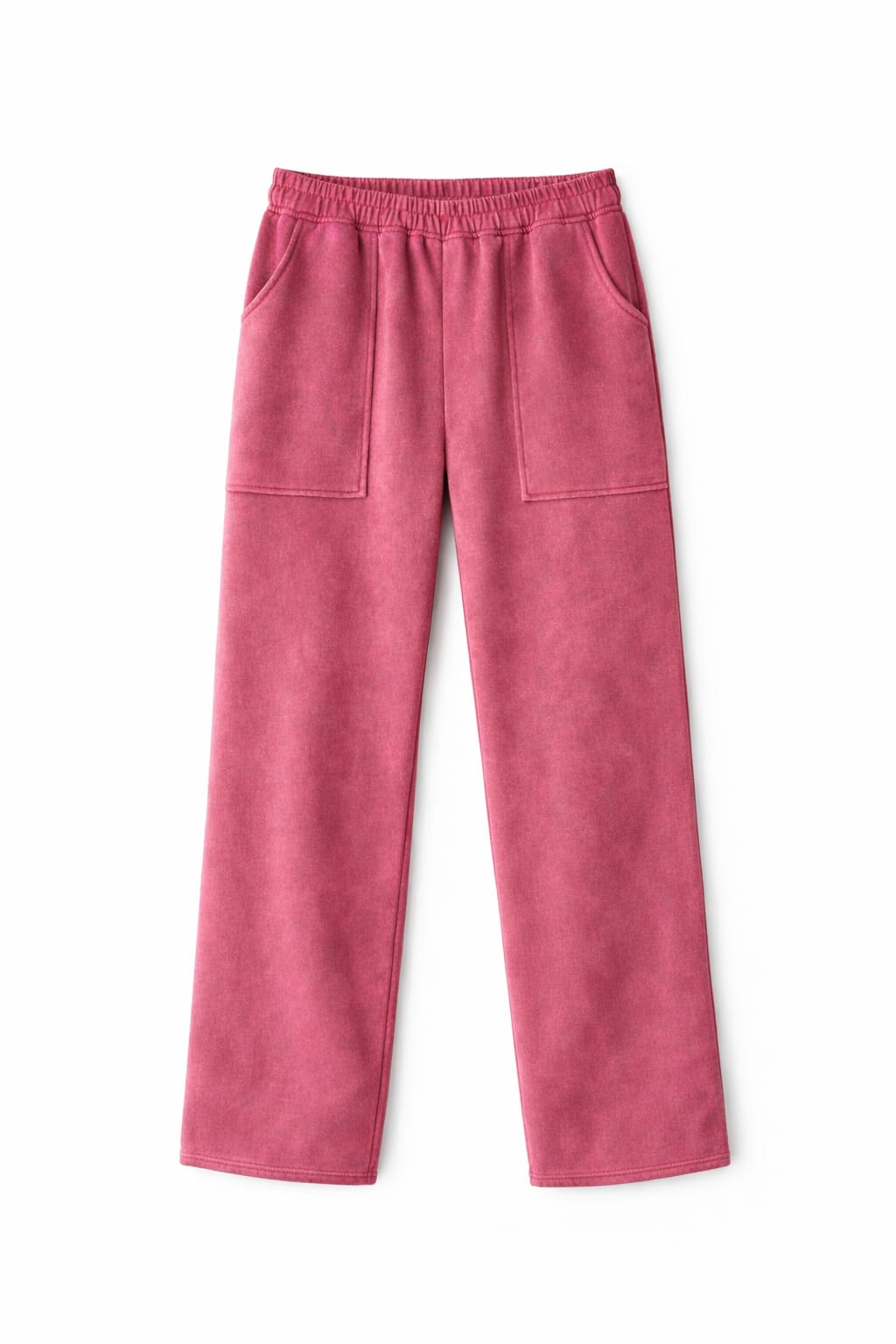 Fuchsia Acid Wash Two Pocket Pants