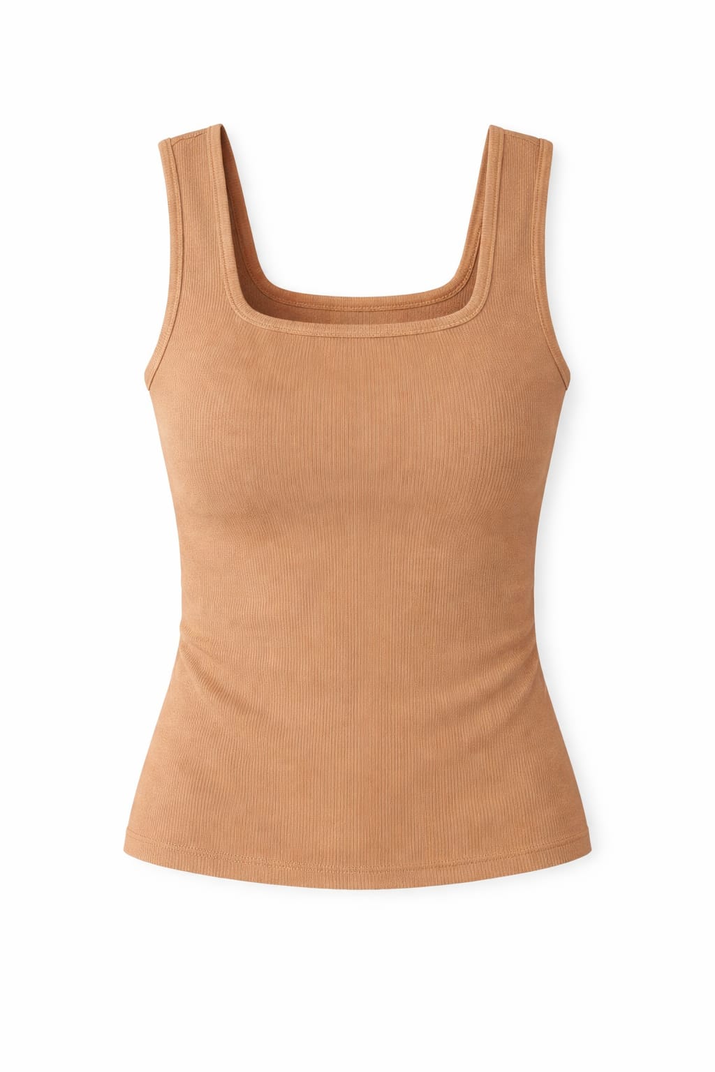 Cafe 130 Ribbed Square Neck Top