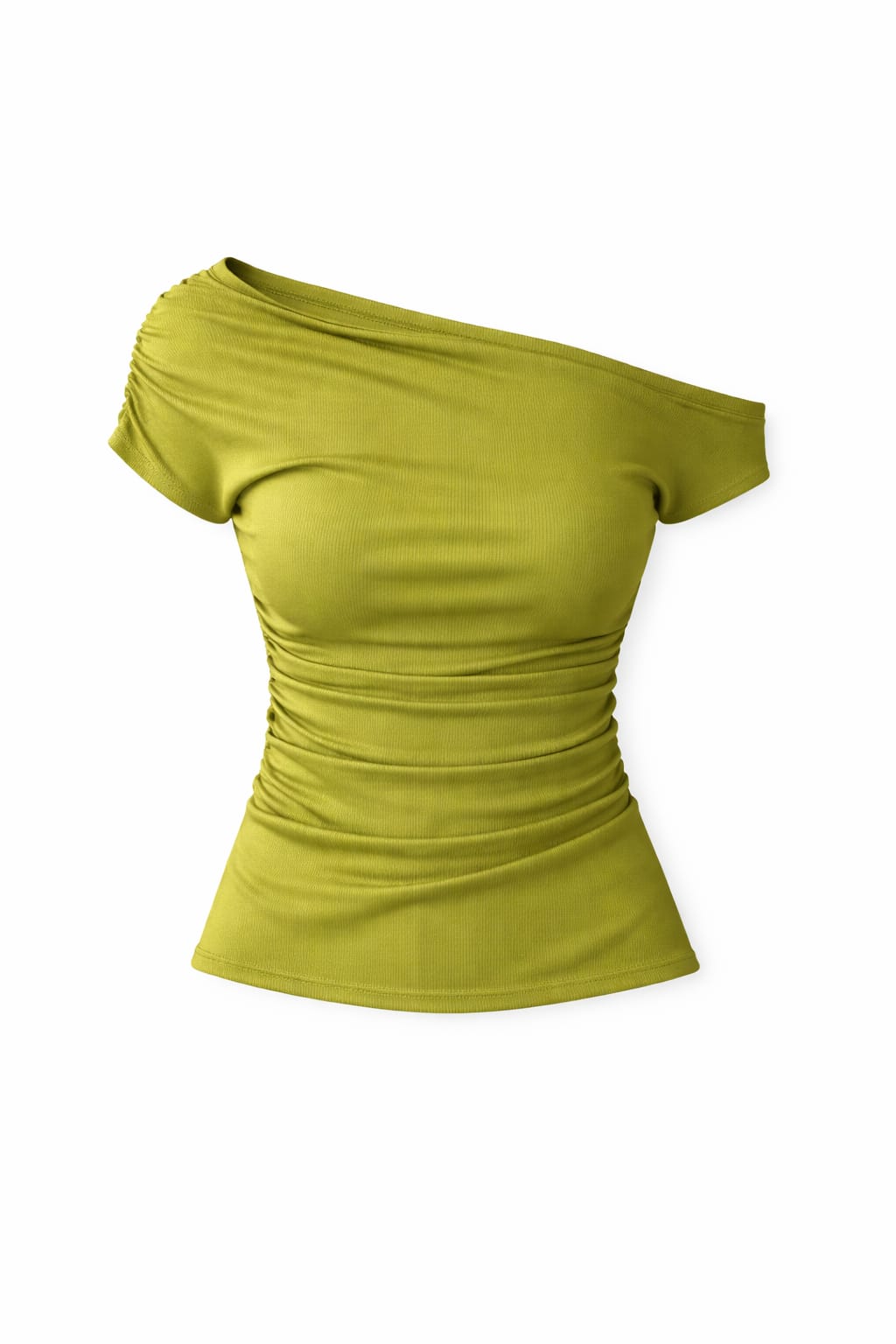 Lime 130 Off Shoulder Ruched Top
