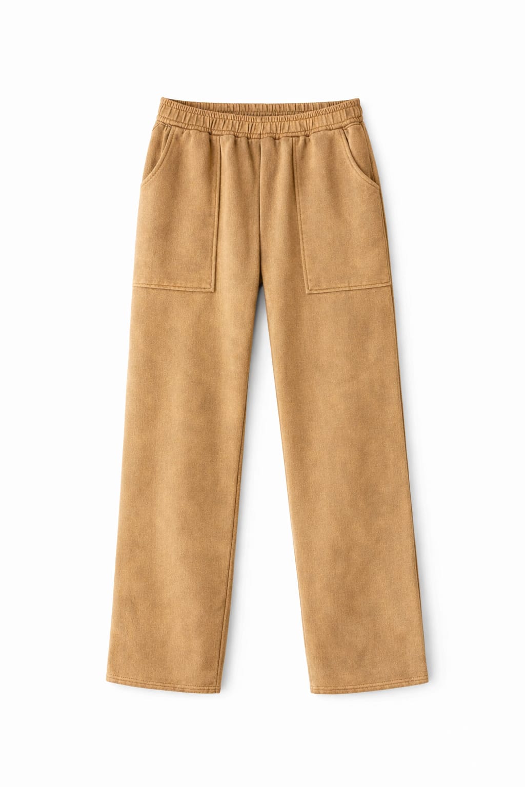Camel Acid Wash Two Pocket Pants