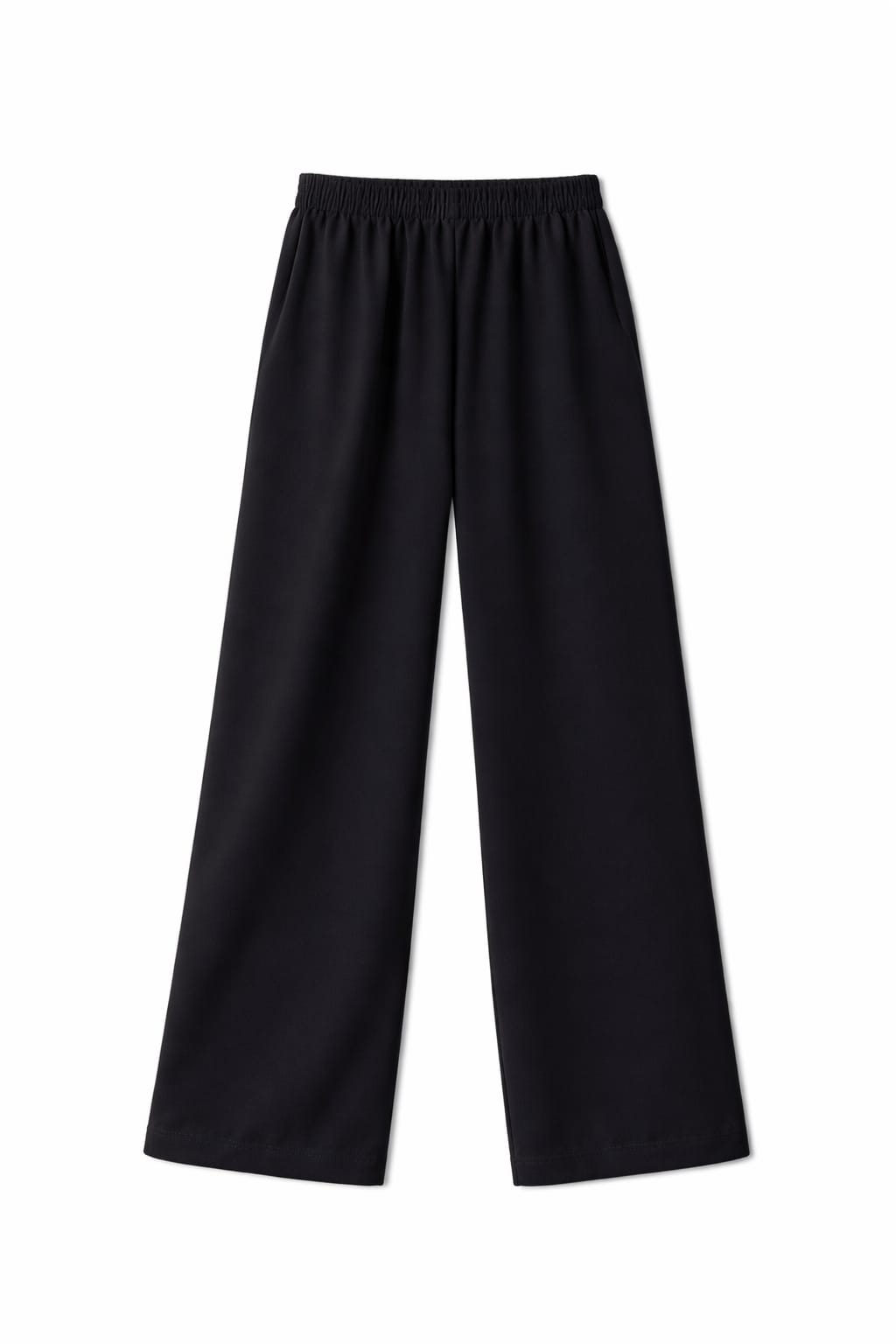 Black Elastic Working Pants