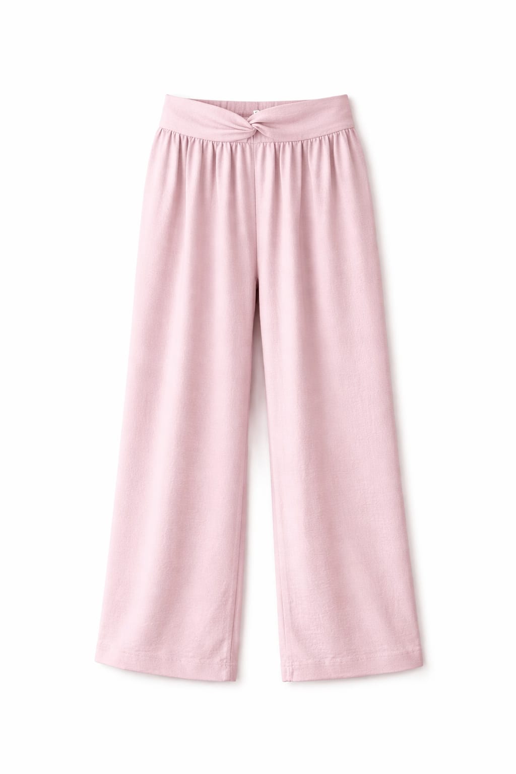 Pink Knot Waist Light Pants