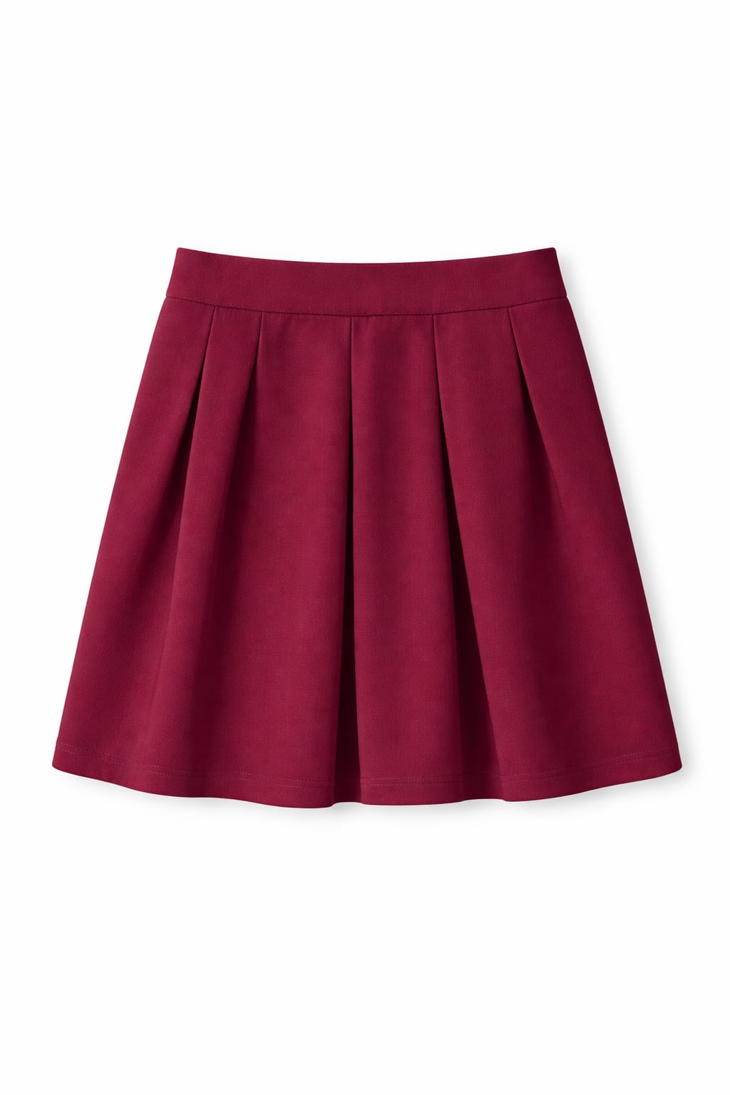 Burgundy Preppy School Girl Skirt