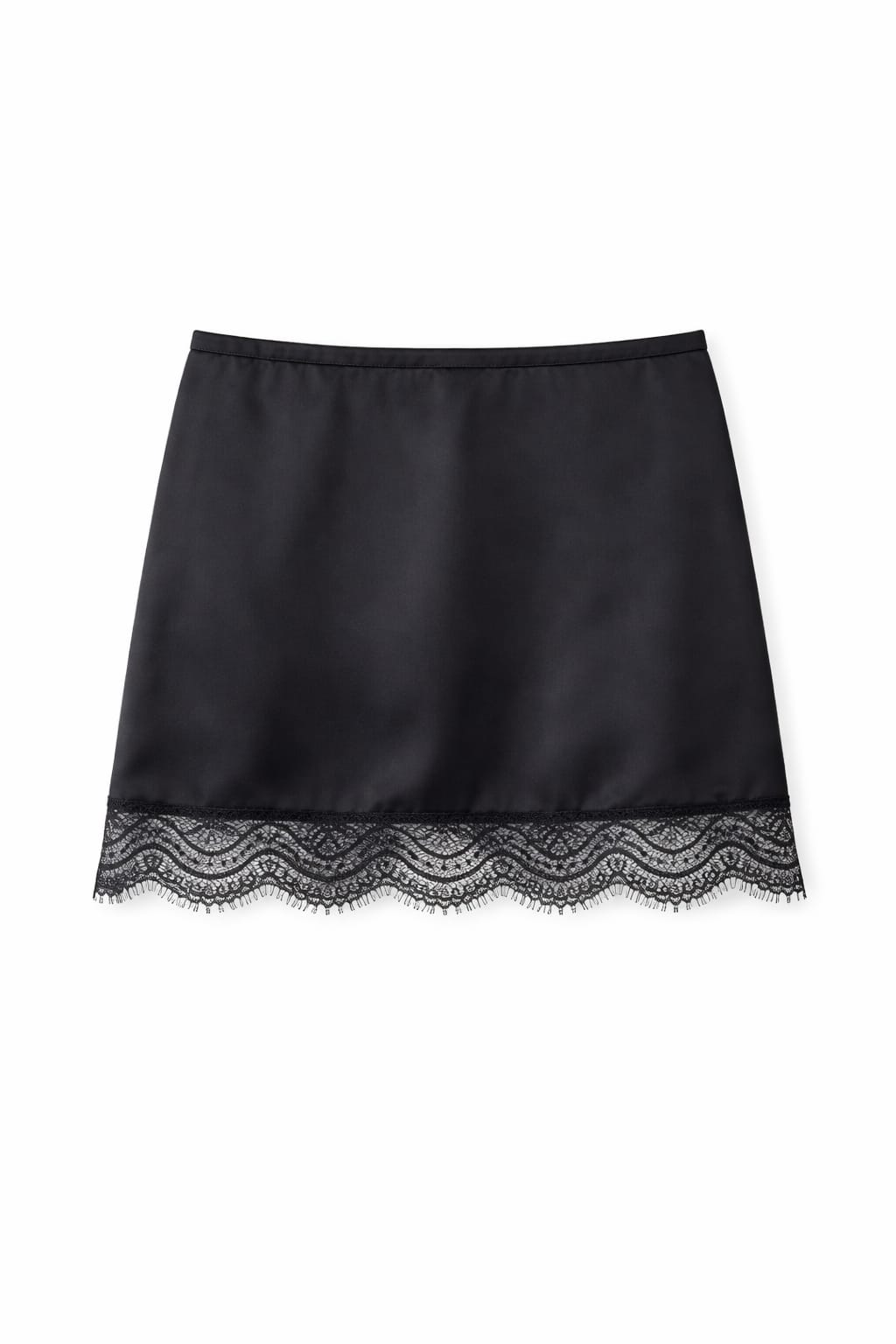 Mini Lace Satin Skirt