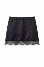 Mini Lace Satin Skirt