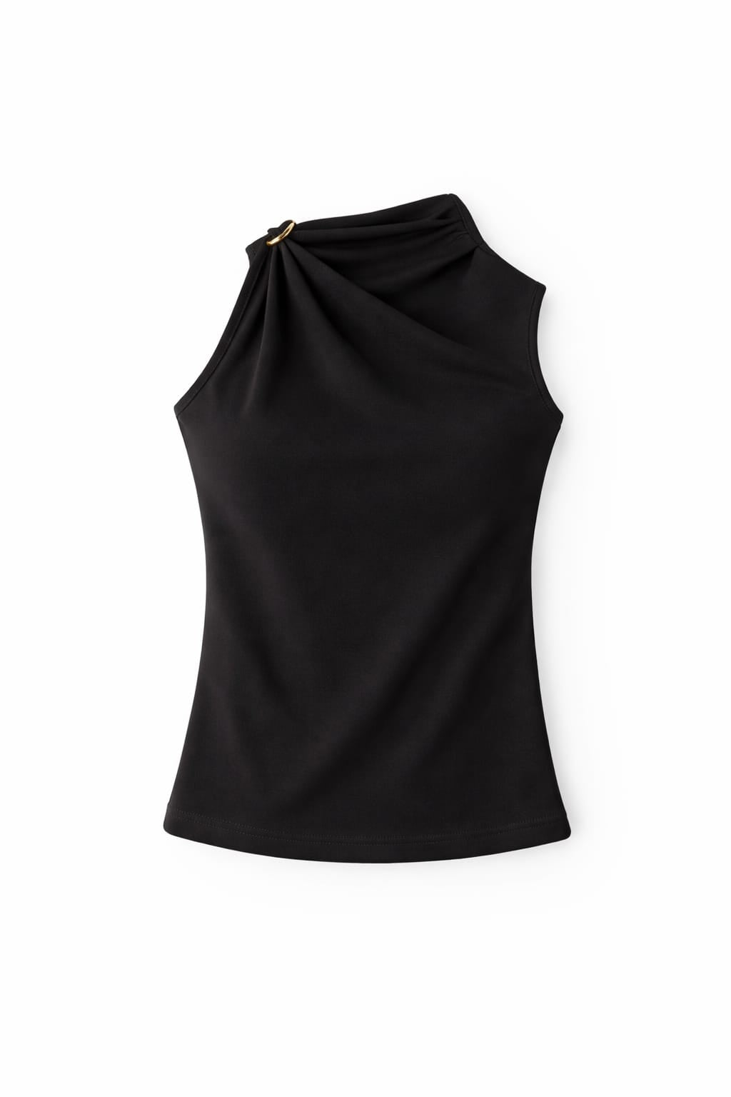 Black Ring Scuba Top