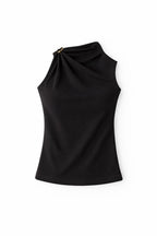 Black Ring Scuba Top