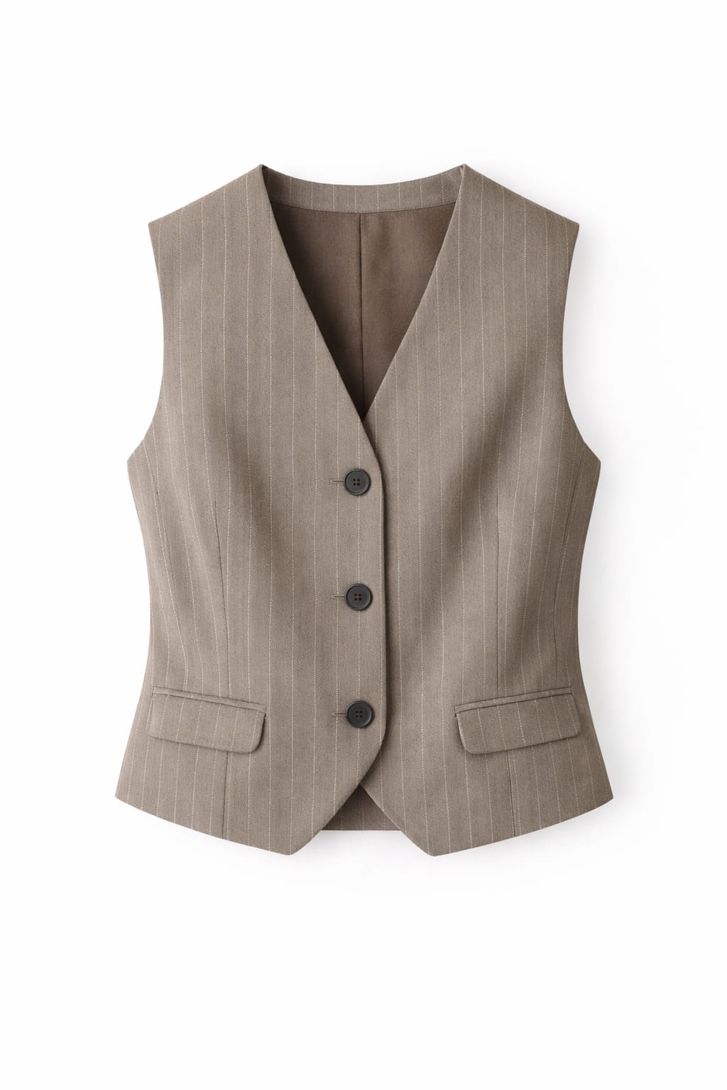 Olive Striped Frillu Signature Vest