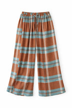 Plaid Satin Balloon Pants