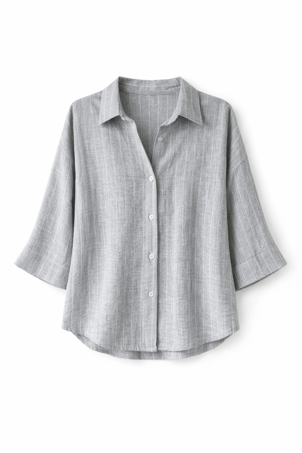 Grey Striped Everyday Shirt