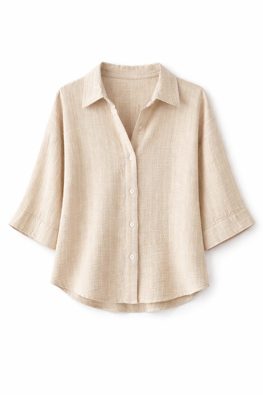 Beige Striped Everyday Shirt