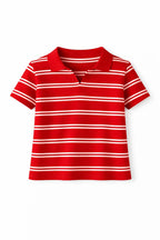 Red Striped Signature Knit Polo