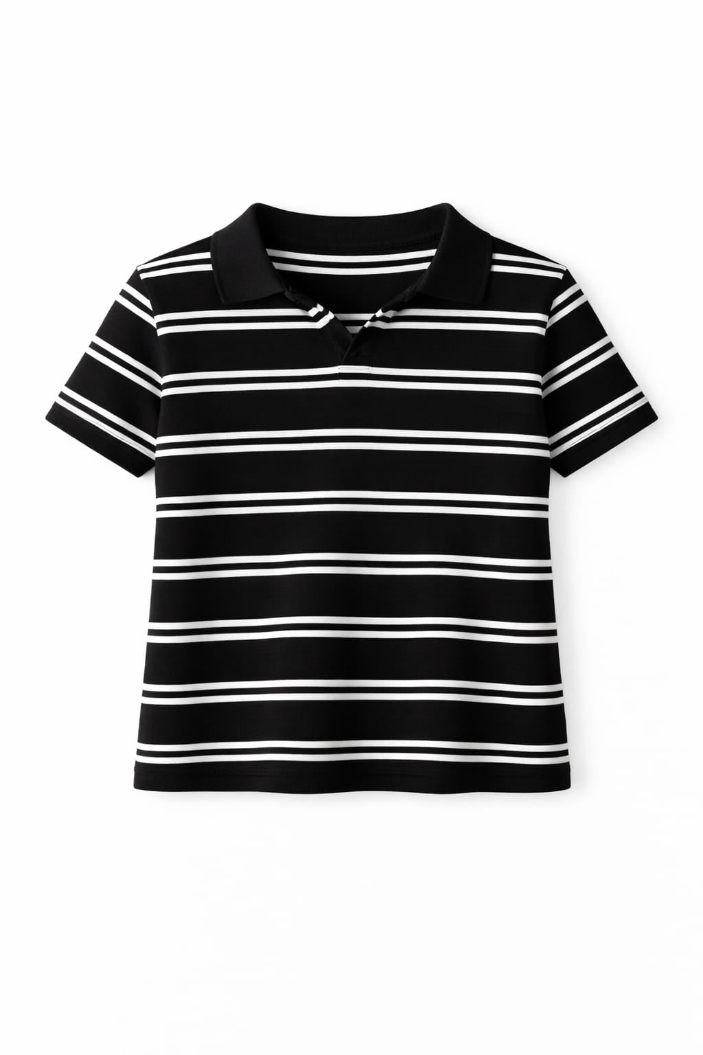Black Striped Signature Knit Polo