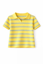 Yellow Striped Signature Knit Polo