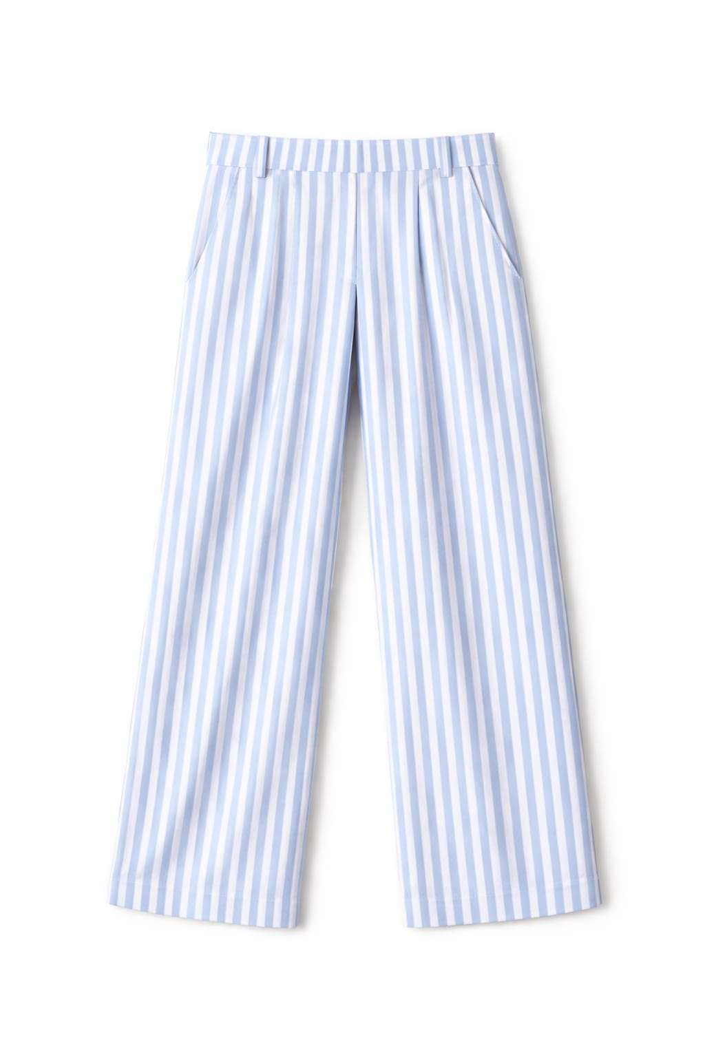 Blue Effortless Striped Pants