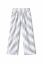 Grey Effortless Striped Pants