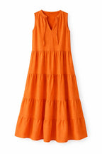 Orange Frillu Essential Tiered Dress