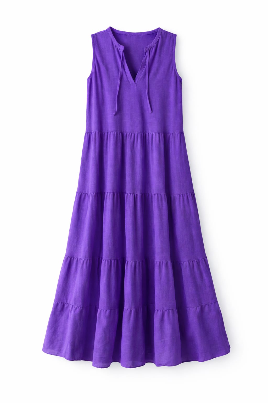 Purple Frillu Essential Tiered Dress