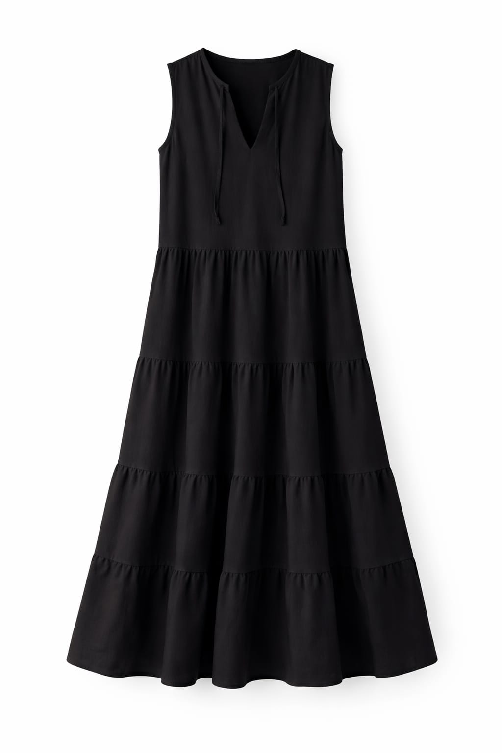 Black Frillu Essential Tiered Dress