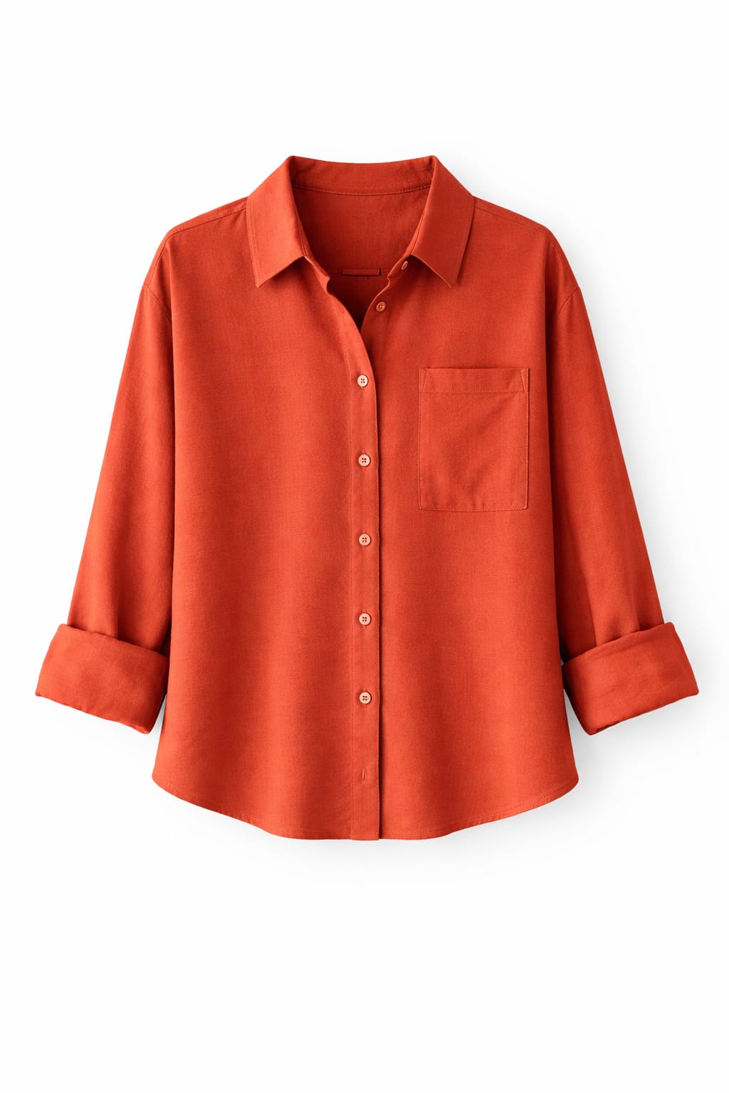 Rust Cropped & Breezy Shirt