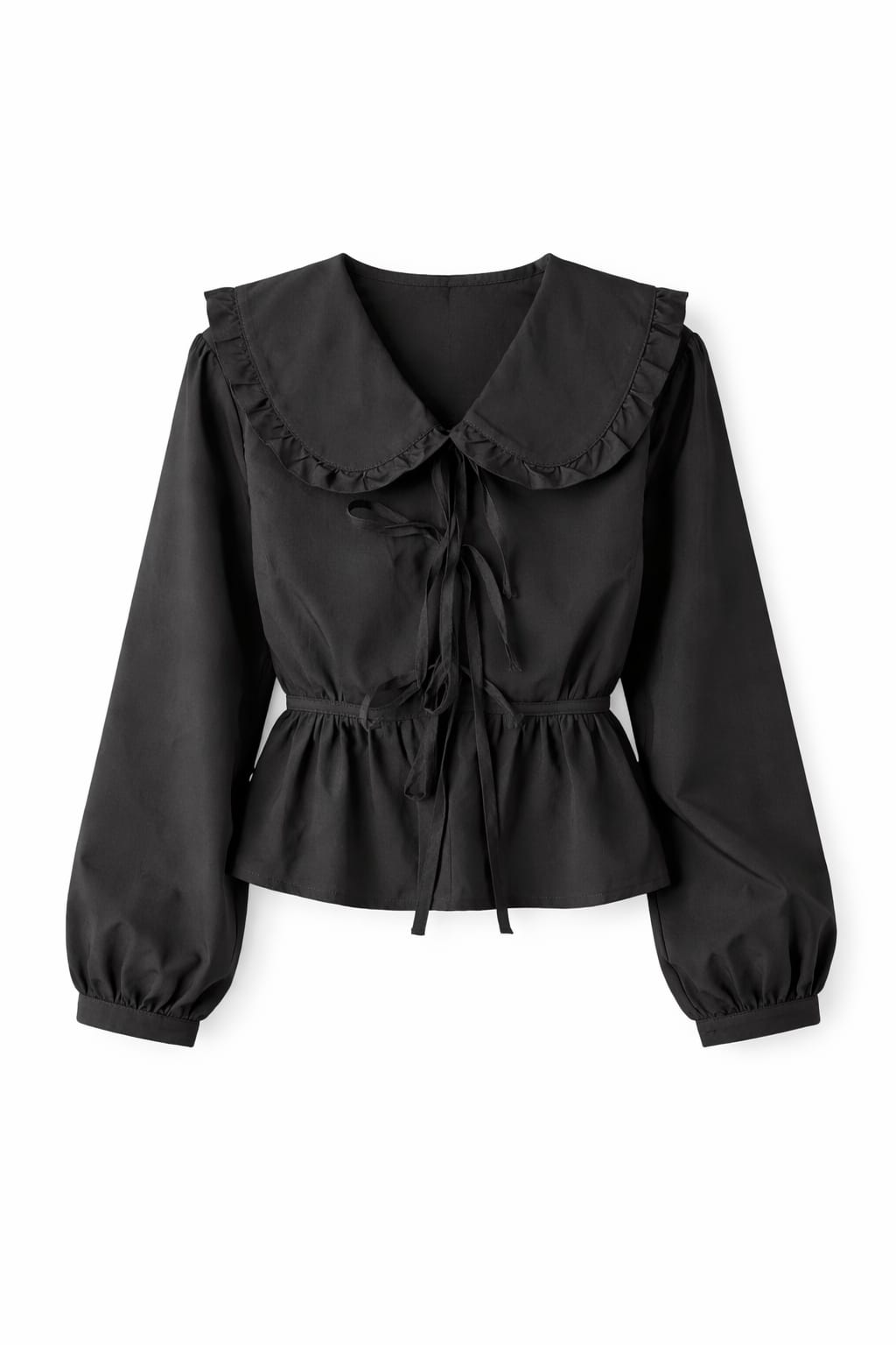 Black Peter Pan Tie Top