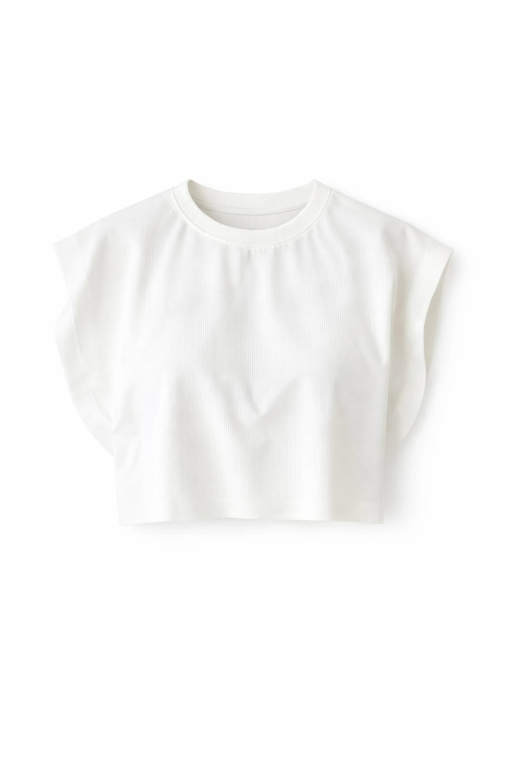 White Boxy Jersey Cropped T-Shirt