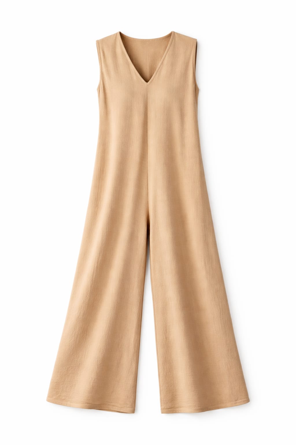 Beige Easy Day Loose Jumpsuit