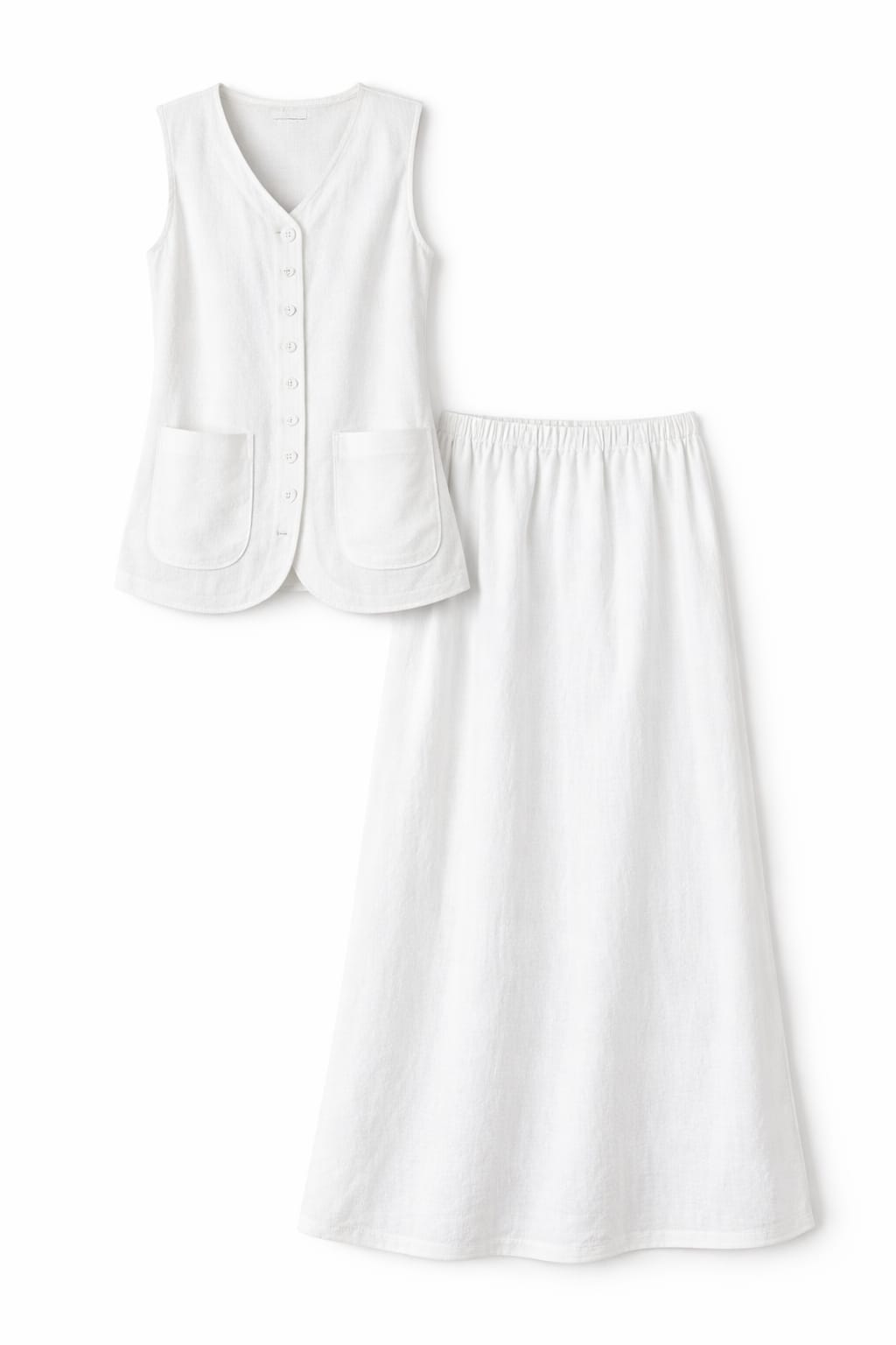 White Riviera Vest Set