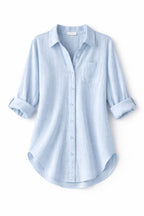 Baby Blue Bubble Sleeve Everyday Shirt