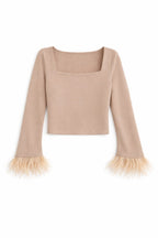 Cafe Fur Sleeve Top