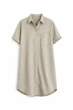 Olive Denim Shirt Dress