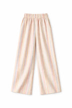 Multicolor Linen Mini Lines Pants