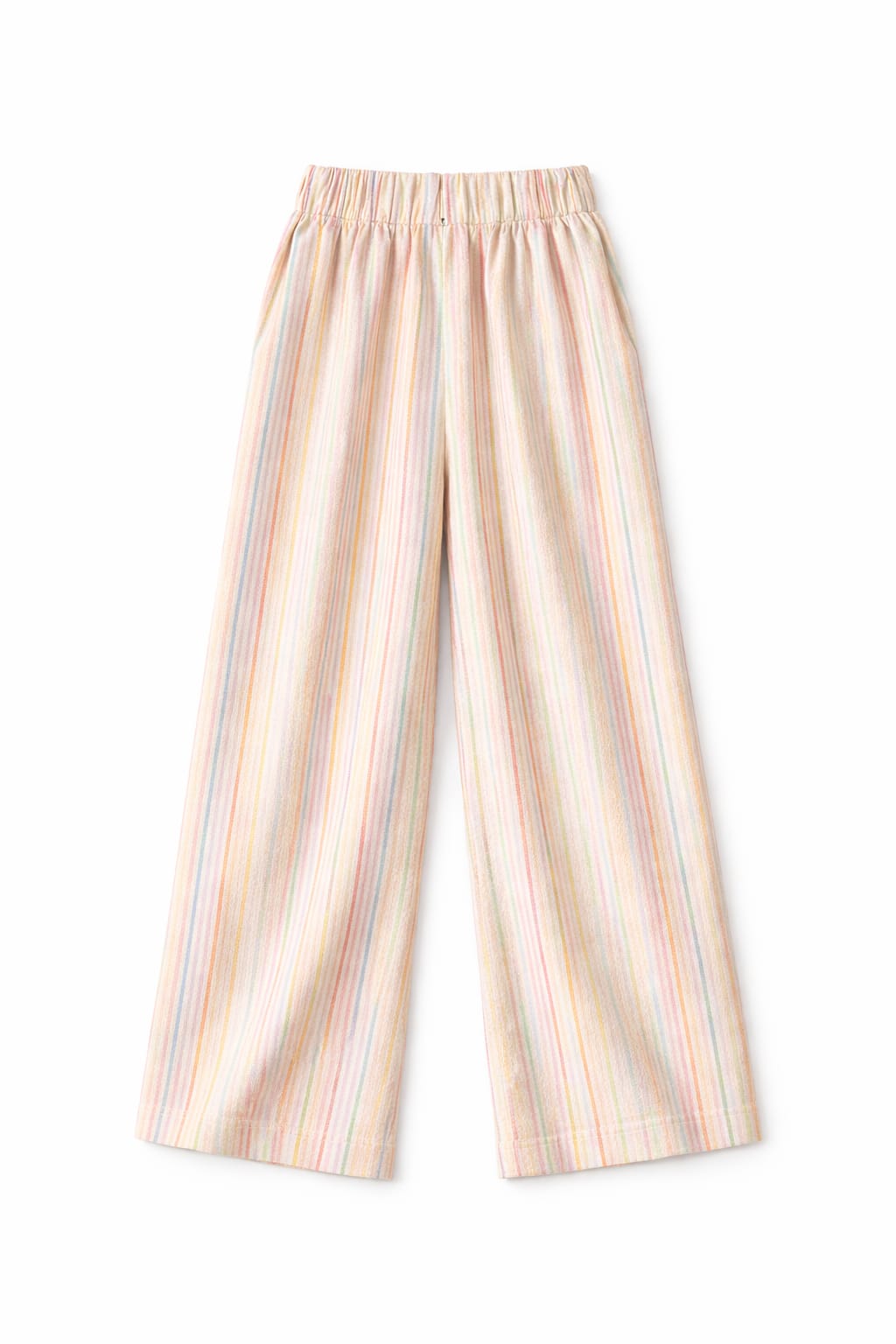 Multicolor Linen Mini Lines Pants