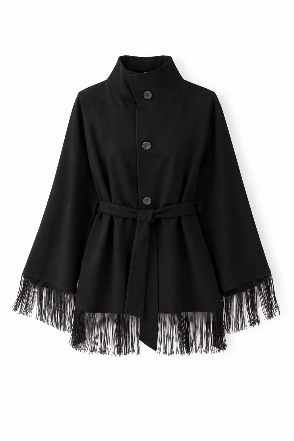 Black Drifter Fringe Cape