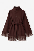Brown Drifter Fringe Cape