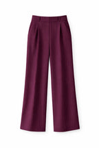 Plum Striped Frillu Signature Pants