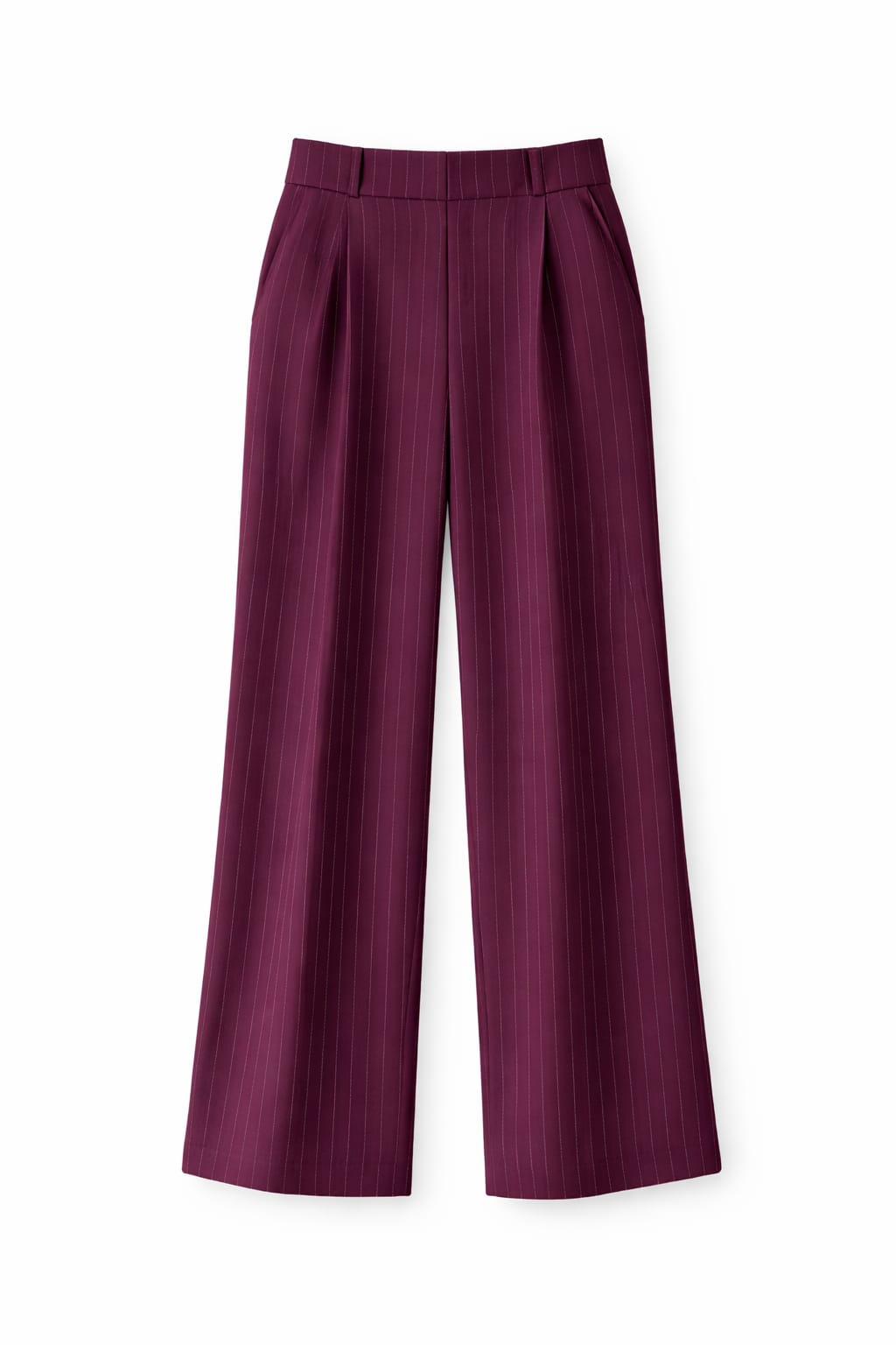 Plum Striped Frillu Signature Pants