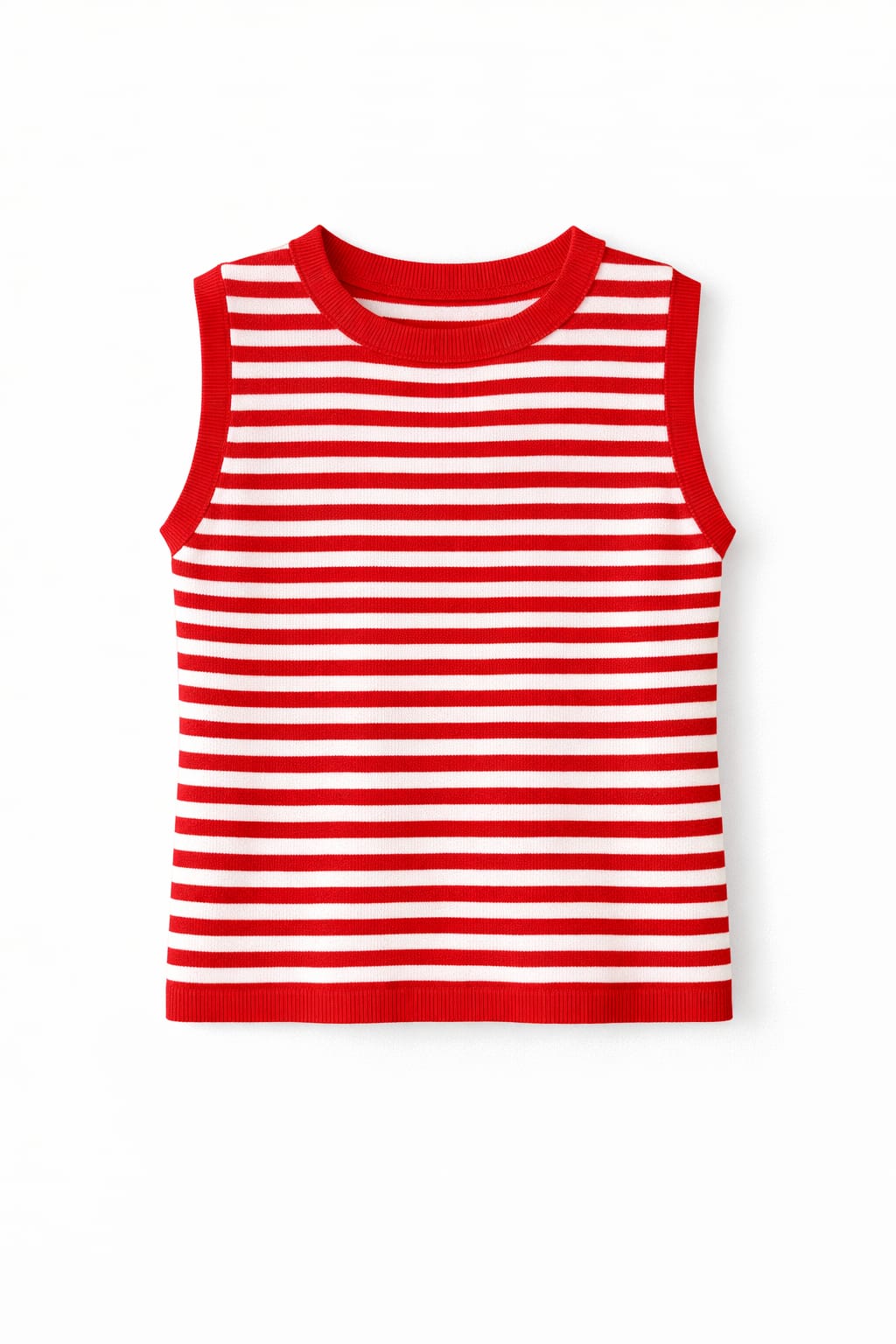 Red Striped Knit Vest