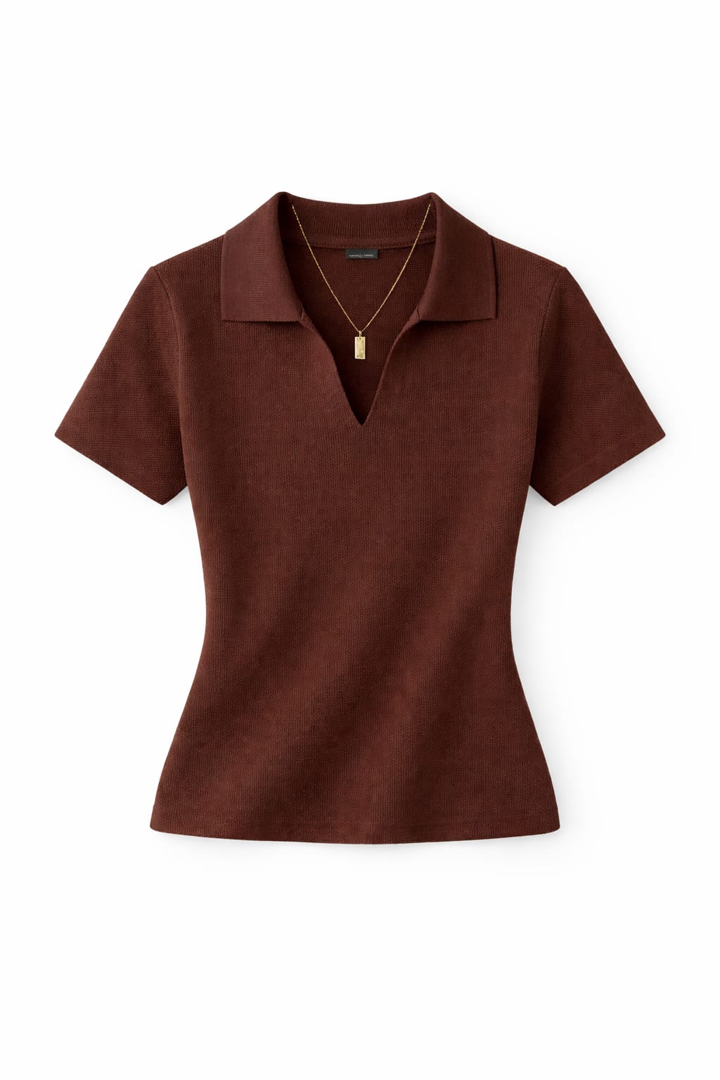 Brown Frillu Signature Knit Polo
