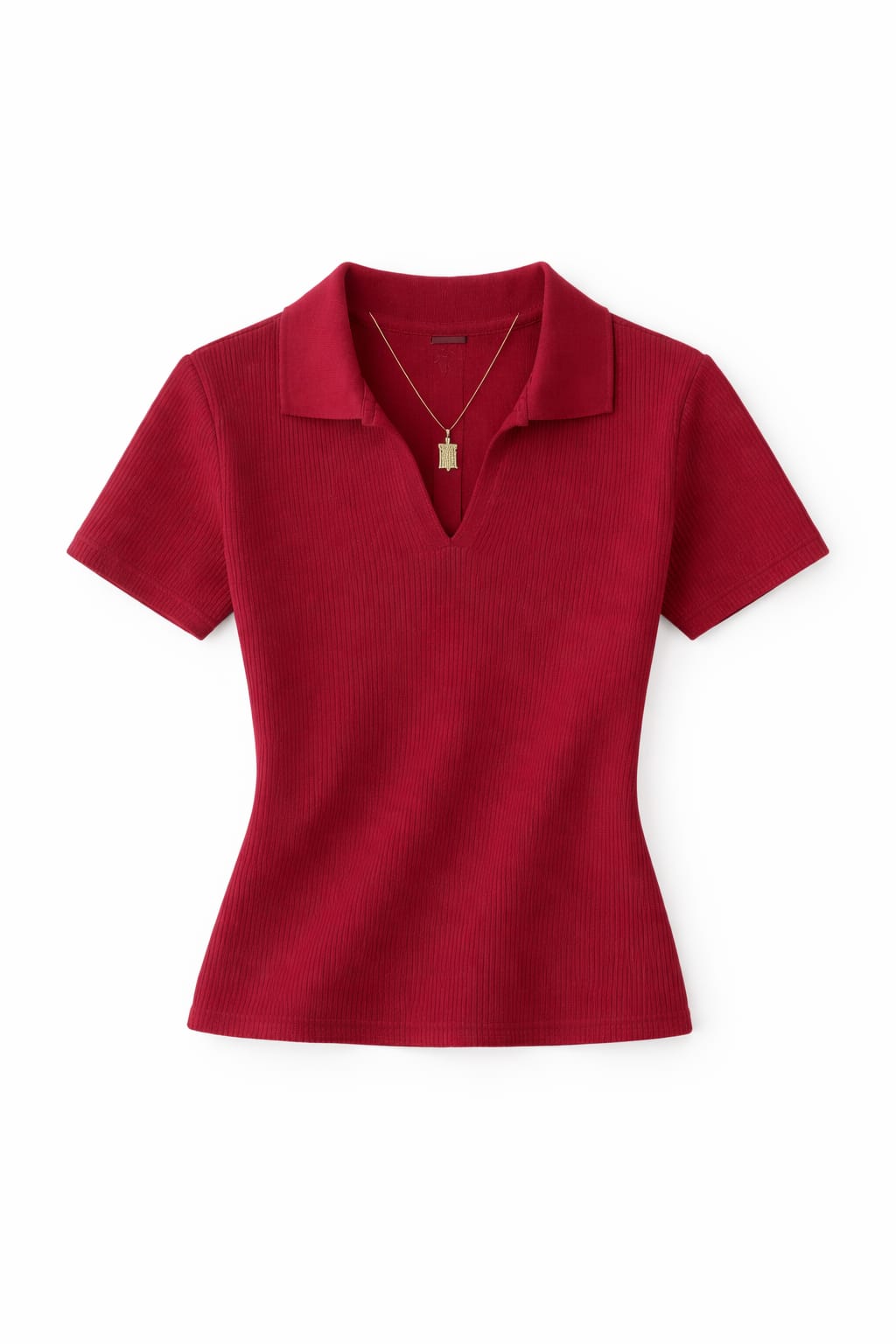 Burgundy Frillu Signature Knit Polo