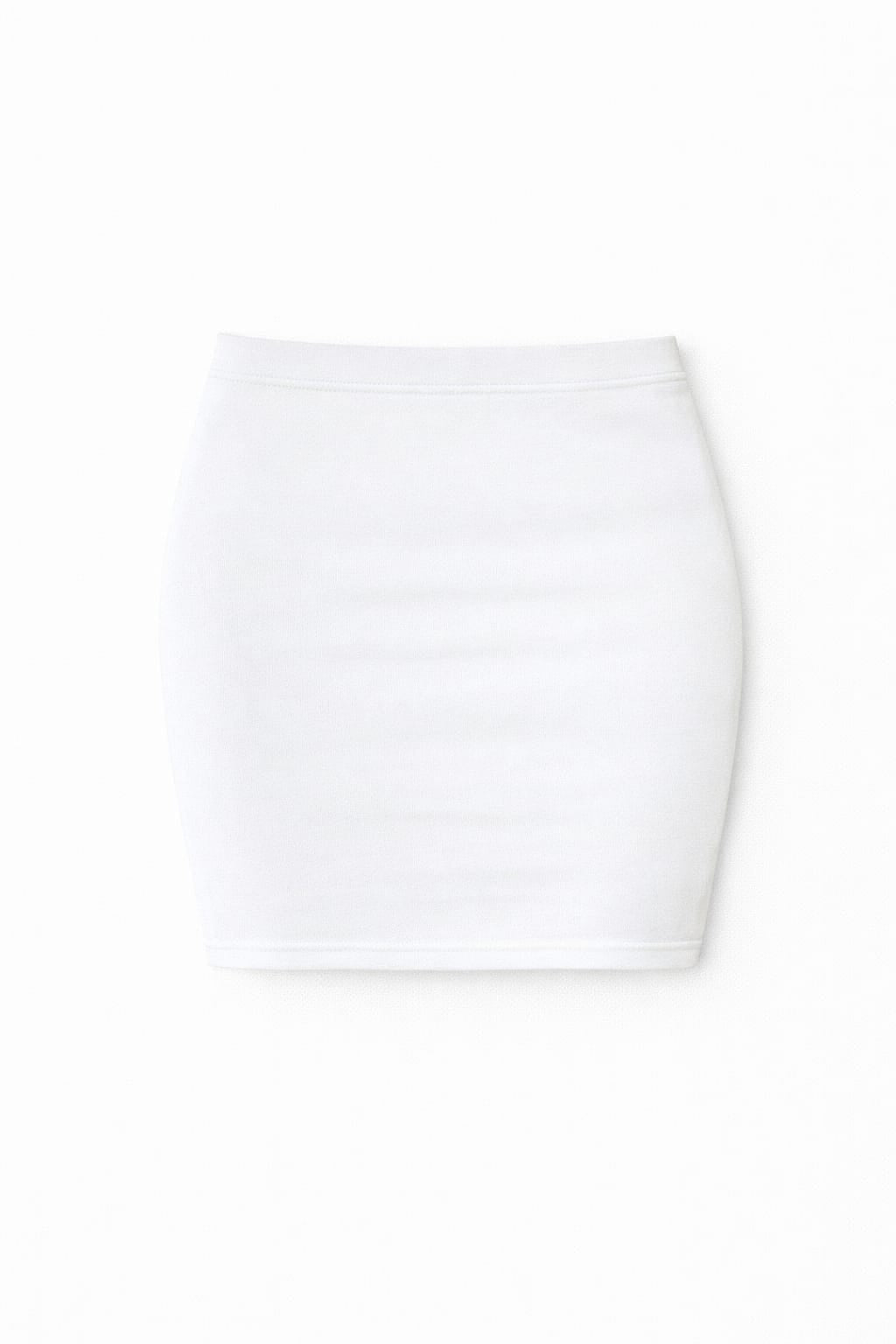 White Scuba Skirt