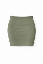 Olive Scuba Skirt