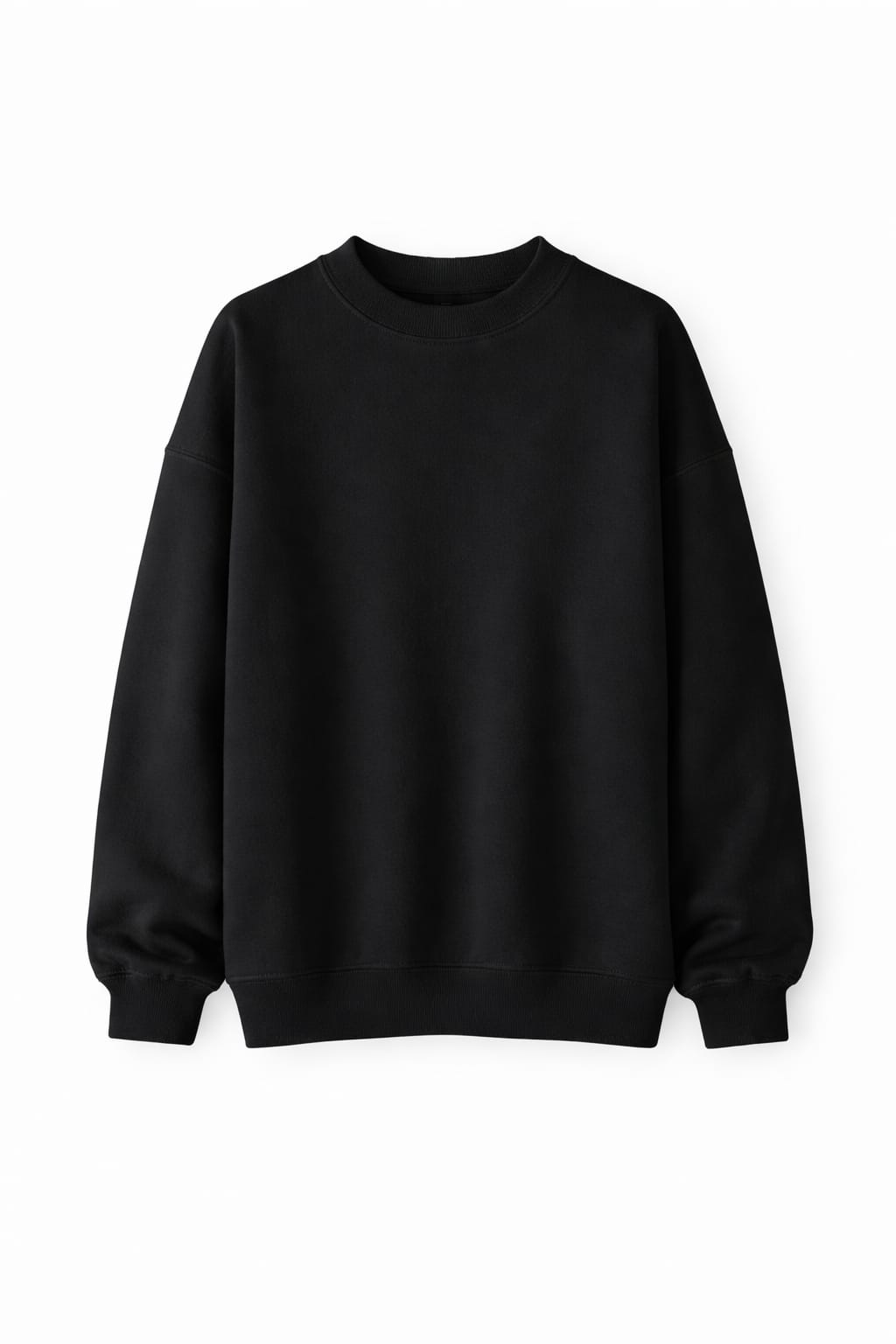 Black Oversized Essential Sweatshirt