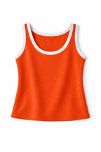 Orange Sleeveless Knit Top