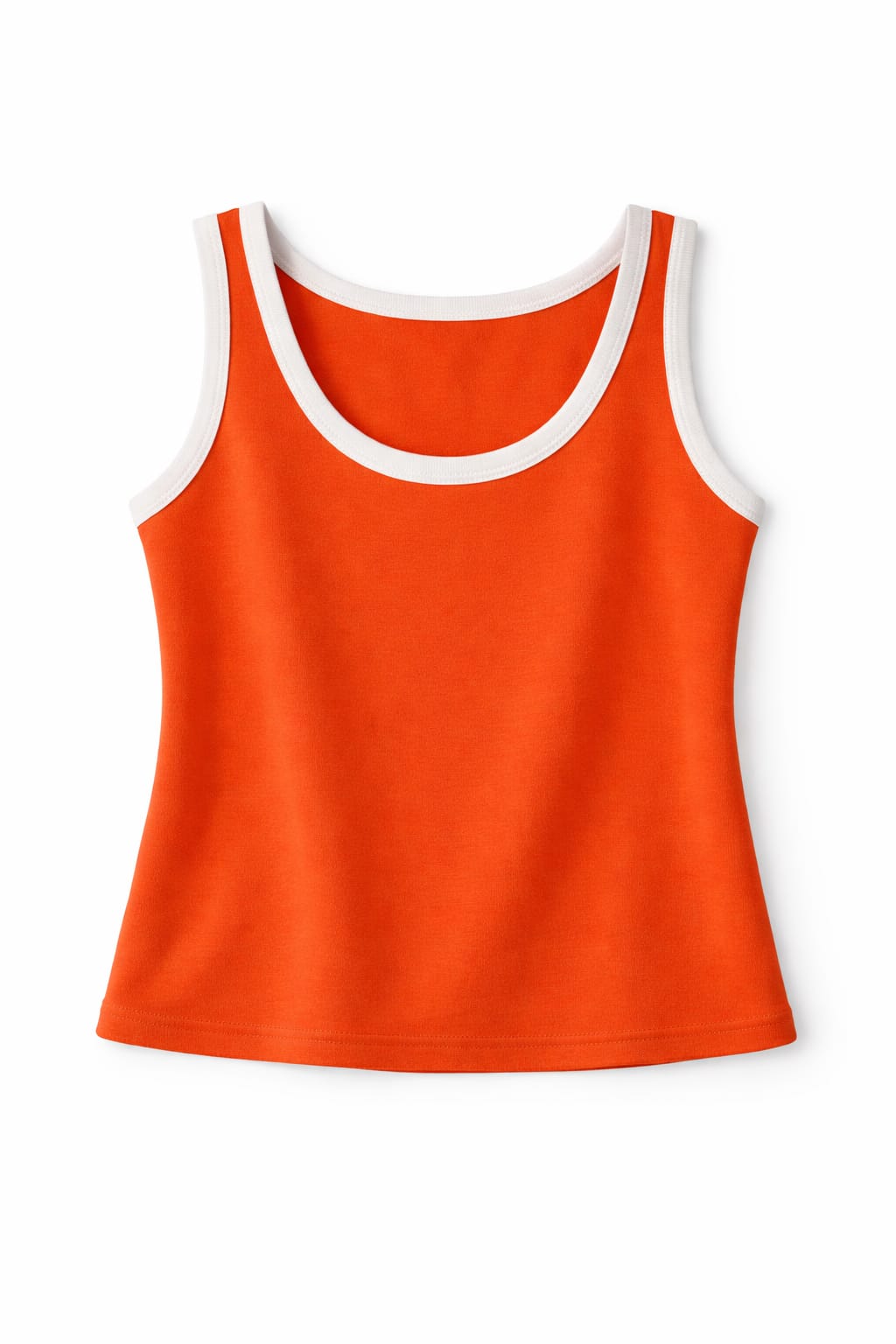 Orange Sleeveless Knit Top