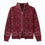 Chocolate Brown Bandana Double Zip Up