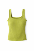 Lime 130 Ribbed Square Neck Top