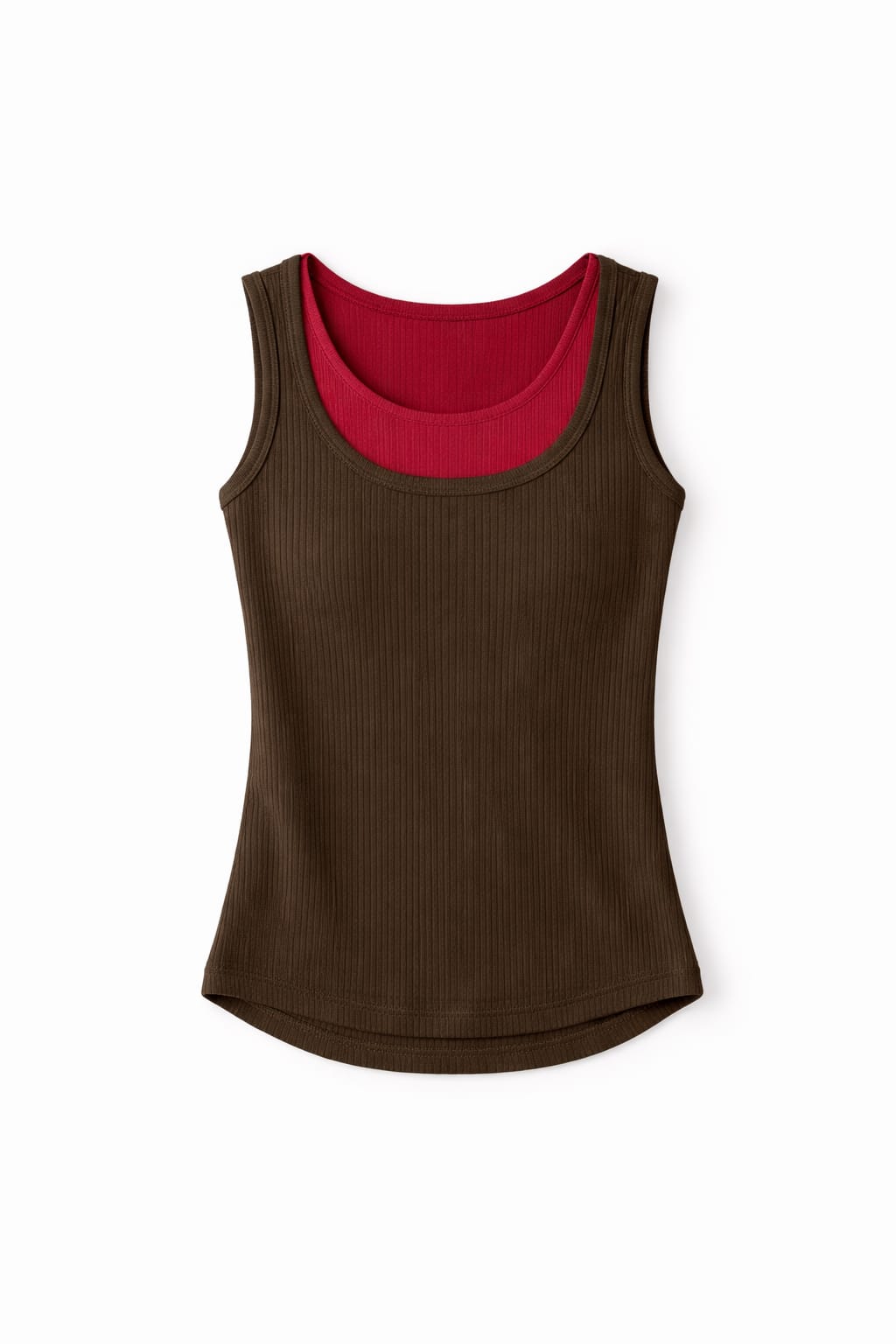 Brown & Burgundy 130 Double Layer Top